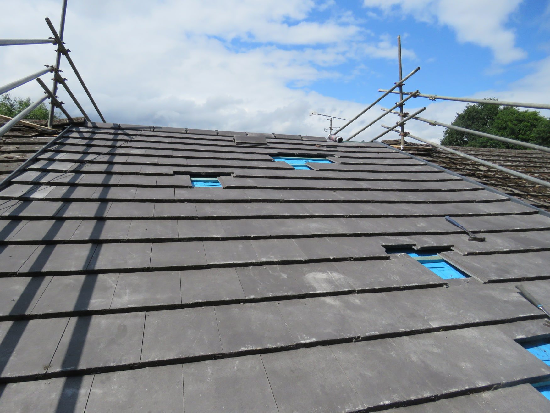 Natural slate roof repair in Wadebridge