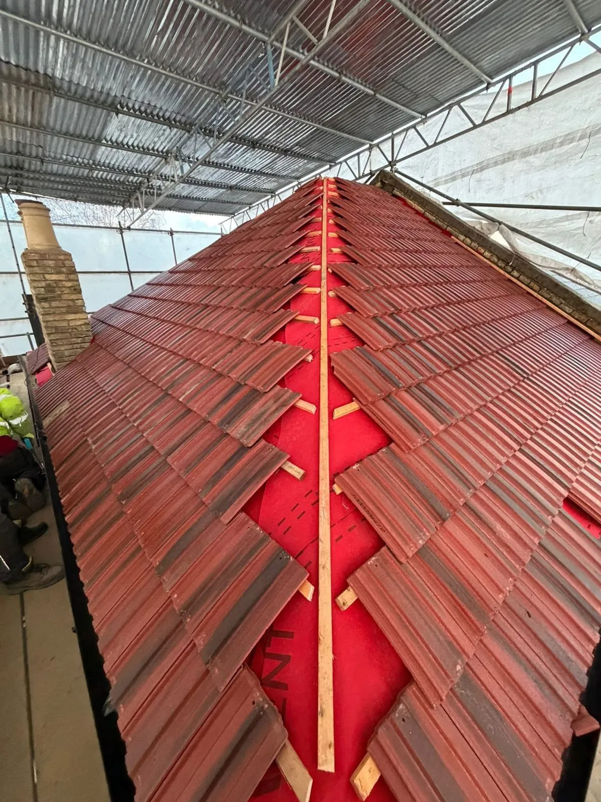 Complete roof replacement with new clay tiles in Wadebridge
