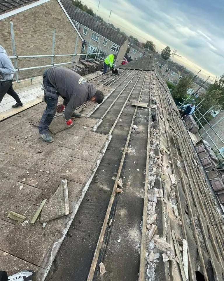 Roof strip and re-felt in progress in Wadebridge